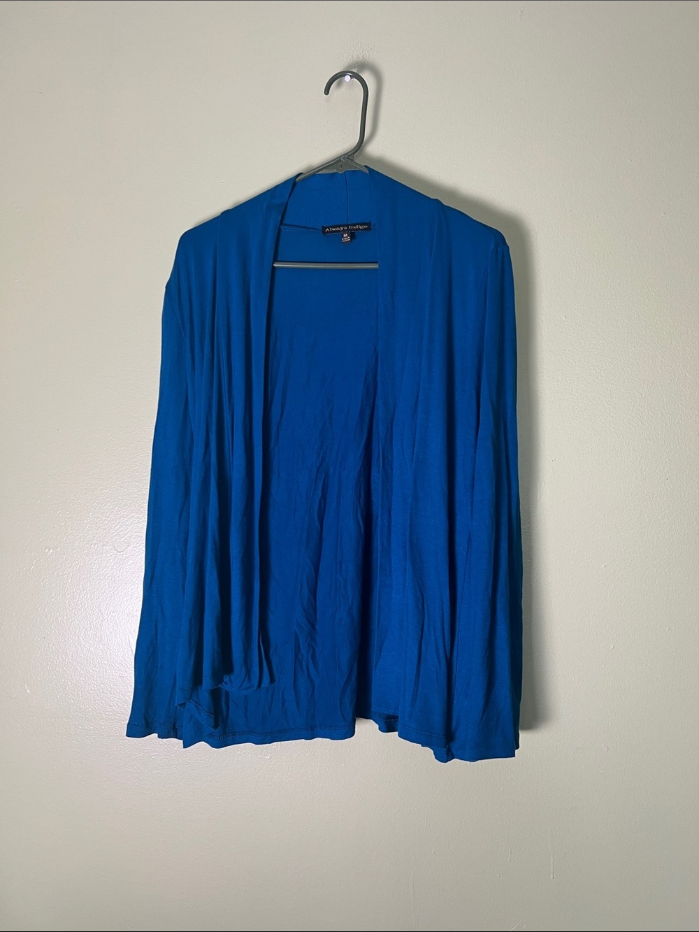 Eileen Fisher Blue Open-Front Lightweight Cardigan